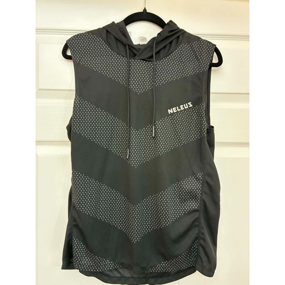Neleus Mens Sleeveless Hoodie Athletic Performance Tank Gray USA M Gym